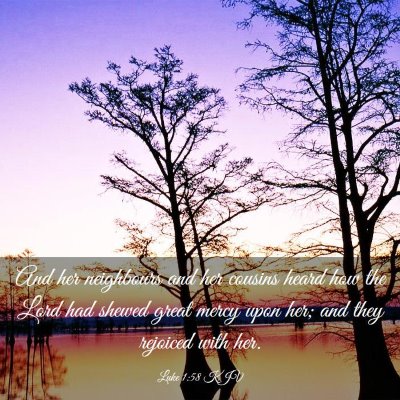 Picture 03 - Luke 1:58 KJV - And her neighbours and her cousins heard how the - Bible Verse Picture