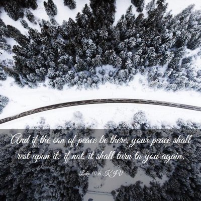 Picture 03 - Luke 10:6 KJV - And if the son of peace be there, your peace - Bible Verse Picture