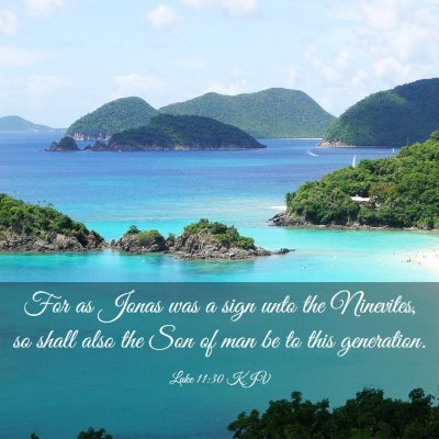 Picture 03 - Luke 11:30 KJV - For as Jonas was a sign unto the Ninevites, so - Bible Verse Picture