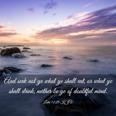Picture 03 - Luke 12:29 KJV - And seek not ye what ye shall eat, or what ye - Bible Verse Picture