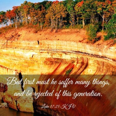 Picture 03 - Luke 17:25 KJV - But first must he suffer many things, and be - Bible Verse Picture