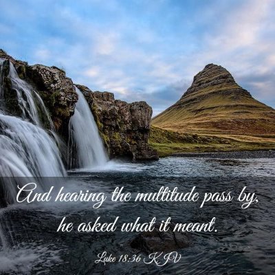 Picture 03 - Luke 18:36 KJV - And hearing the multitude pass by, he asked what - Bible Verse Picture
