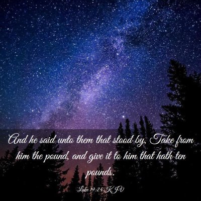 Picture 03 - Luke 19:24 KJV - And he said unto them that stood by, Take from - Bible Verse Picture
