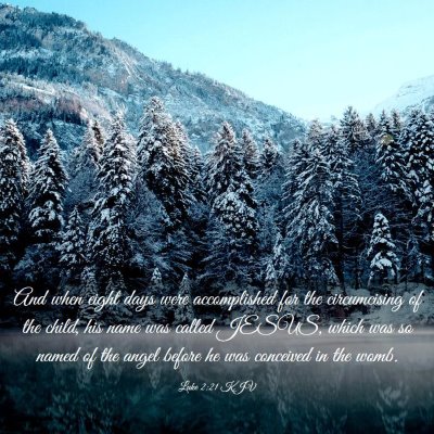 Picture 03 - Luke 2:21 KJV - And when eight days were accomplished for the - Bible Verse Picture