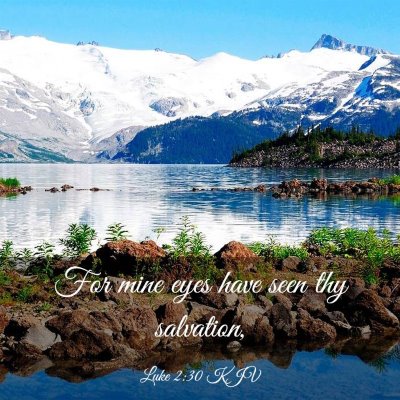 Picture 03 - Luke 2:30 KJV - For mine eyes have seen thy - Bible Verse Picture
