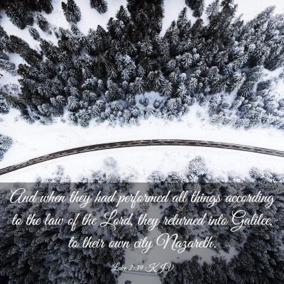 Picture 03 - Luke 2:39 KJV - And when they had performed all things according - Bible Verse Picture