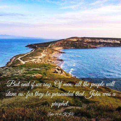 Picture 03 - Luke 20:6 KJV - But and if we say, Of men; all the people will - Bible Verse Picture
