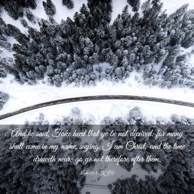 Picture 03 - Luke 21:8 KJV - And he said, Take heed that ye be not deceived: - Bible Verse Picture