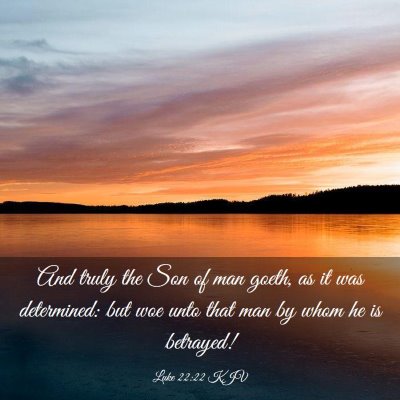 Picture 03 - Luke 22:22 KJV - And truly the Son of man goeth, as it was - Bible Verse Picture