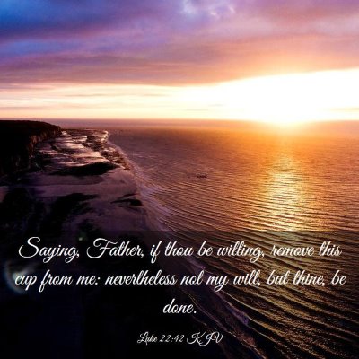 Picture 03 - Luke 22:42 KJV - Saying, Father, if thou be willing, remove this - Bible Verse Picture
