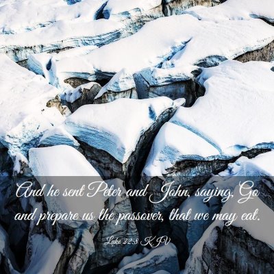 Picture 03 - Luke 22:8 KJV - And he sent Peter and John, saying, Go and - Bible Verse Picture