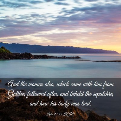 Picture 03 - Luke 23:55 KJV - And the women also, which came with him from - Bible Verse Picture
