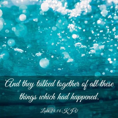 Picture 03 - Luke 24:14 KJV - And they talked together of all these things - Bible Verse Picture