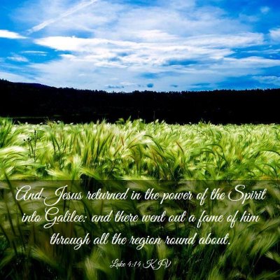 Picture 03 - Luke 4:14 KJV - And Jesus returned in the power of the Spirit - Bible Verse Picture