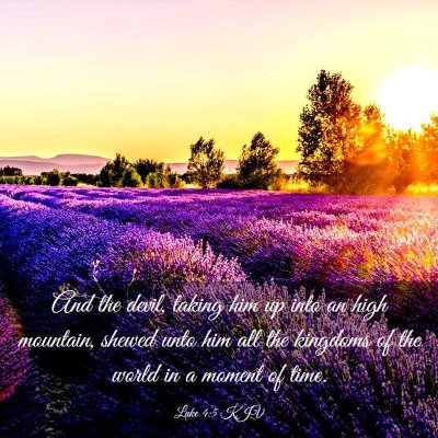 Picture 03 - Luke 4:5 KJV - And the devil, taking him up into an high - Bible Verse Picture