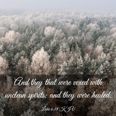 Picture 03 - Luke 6:18 KJV - And they that were vexed with unclean spirits: - Bible Verse Picture