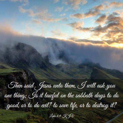 Picture 03 - Luke 6:9 KJV - Then said Jesus unto them, I will ask you one - Bible Verse Picture
