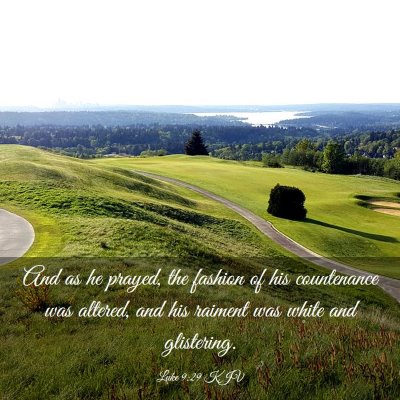 Picture 03 - Luke 9:29 KJV - And as he prayed, the fashion of his countenance - Bible Verse Picture