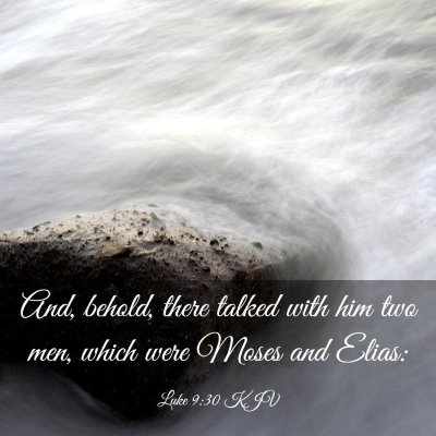 Picture 03 - Luke 9:30 KJV - And, behold, there talked with him two men, which - Bible Verse Picture
