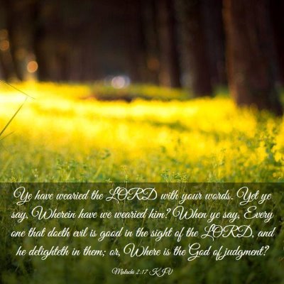 Picture 03 - Malachi 2:17 KJV - Ye have wearied the LORD with your words. Yet ye - Bible Verse Picture