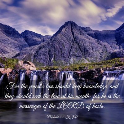 Picture 03 - Malachi 2:7 KJV - For the priest's lips should keep knowledge, and - Bible Verse Picture