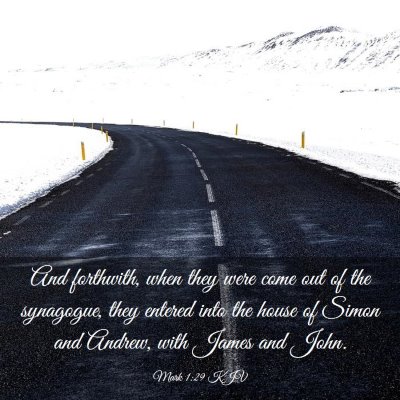 Picture 03 - Mark 1:29 KJV - And forthwith, when they were come out of the - Bible Verse Picture