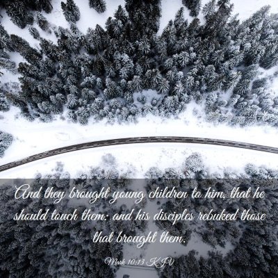 Picture 03 - Mark 10:13 KJV - And they brought young children to him, that he - Bible Verse Picture