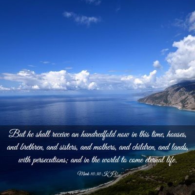 Picture 03 - Mark 10:30 KJV - But he shall receive an hundredfold now in this - Bible Verse Picture