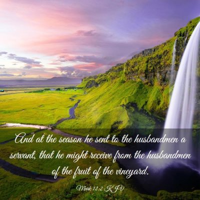 Picture 03 - Mark 12:2 KJV - And at the season he sent to the husbandmen a - Bible Verse Picture