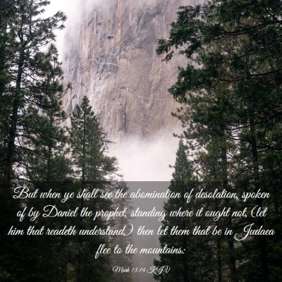 Picture 03 - Mark 13:14 KJV - But when ye shall see the abomination of - Bible Verse Picture