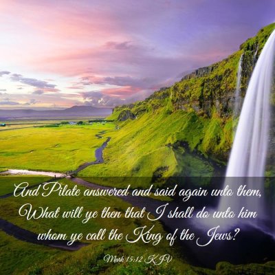 Picture 03 - Mark 15:12 KJV - And Pilate answered and said again unto them, - Bible Verse Picture