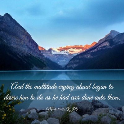 Picture 03 - Mark 15:8 KJV - And the multitude crying aloud began to desire - Bible Verse Picture