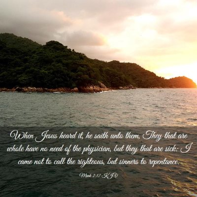 Picture 03 - Mark 2:17 KJV - When Jesus heard it, he saith unto them, They - Bible Verse Picture