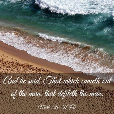 Picture 03 - Mark 7:20 KJV - And he said, That which cometh out of the man, - Bible Verse Picture