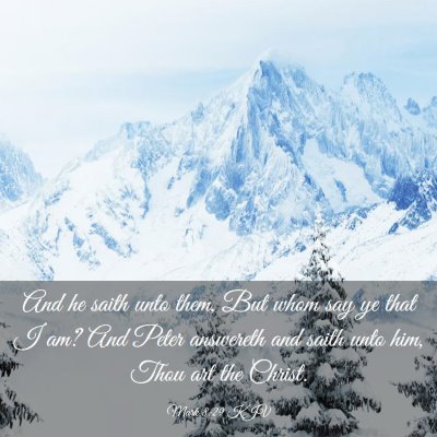 Picture 03 - Mark 8:29 KJV - And he saith unto them, But whom say ye that I - Bible Verse Picture