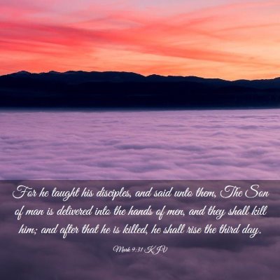 Picture 03 - Mark 9:31 KJV - For he taught his disciples, and said unto them, - Bible Verse Picture