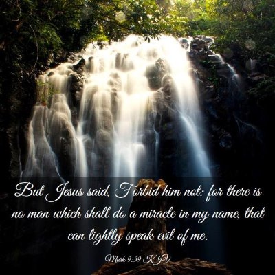 Picture 03 - Mark 9:39 KJV - But Jesus said, Forbid him not: for there is no - Bible Verse Picture