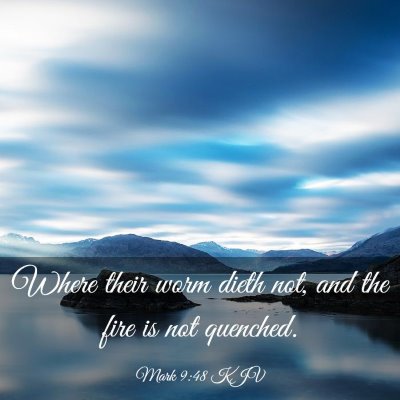 Picture 03 - Mark 9:48 KJV - Where their worm dieth not, and the fire is not - Bible Verse Picture