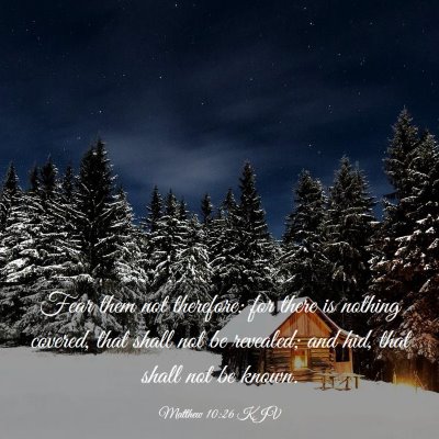 Picture 03 - Matthew 10:26 KJV - Fear them not therefore: for there is nothing - Bible Verse Picture