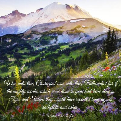 Picture 03 - Matthew 11:21 KJV - Woe unto thee, Chorazin! woe unto thee, - Bible Verse Picture