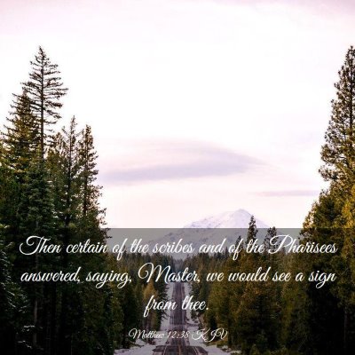 Picture 03 - Matthew 12:38 KJV - Then certain of the scribes and of the Pharisees - Bible Verse Picture