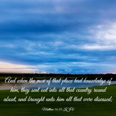 Picture 03 - Matthew 14:35 KJV - And when the men of that place had knowledge of - Bible Verse Picture