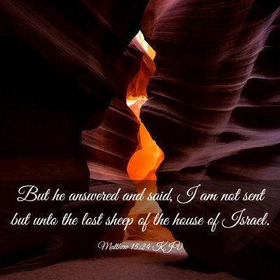 Picture 03 - Matthew 15:24 KJV - But he answered and said, I am not sent but unto - Bible Verse Picture