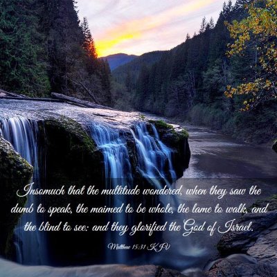 Picture 03 - Matthew 15:31 KJV - Insomuch that the multitude wondered, when they - Bible Verse Picture