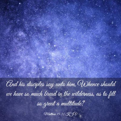 Picture 03 - Matthew 15:33 KJV - And his disciples say unto him, Whence should we - Bible Verse Picture