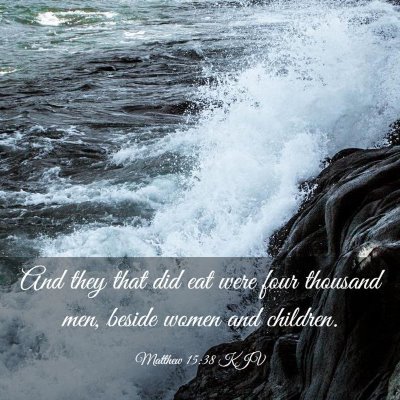 Picture 03 - Matthew 15:38 KJV - And they that did eat were four thousand men, - Bible Verse Picture