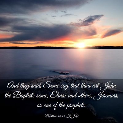Picture 03 - Matthew 16:14 KJV - And they said, Some say that thou art John the - Bible Verse Picture