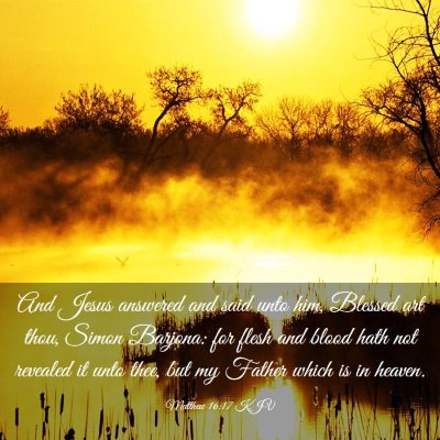 Picture 03 - Matthew 16:17 KJV - And Jesus answered and said unto him, Blessed art - Bible Verse Picture