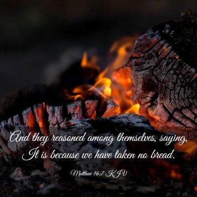 Picture 03 - Matthew 16:7 KJV - And they reasoned among themselves, saying, It is - Bible Verse Picture