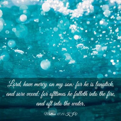 Picture 03 - Matthew 17:15 KJV - Lord, have mercy on my son: for he is lunatick, - Bible Verse Picture